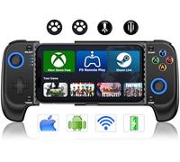 Wireless Phone Controller for iPhone/Android With Hall Joystick and RGB, Mobile Gaming Controller for iOS Support Xbox Game Pass, PlayStation, Steam Link, Call of Duty,Roblox, Minecraft, Cloud Gamepad