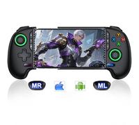 Wireless Phone Mobile Gaming Controller for iPhone/Android - Turn Your iPhone into a Gaming Console - Play Xbox, PlayStation, Cloud Gamepad for iOS with Hall Joystick, RGB, Turbo (Black)