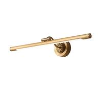 Wireless Picture Light LED Picture Light Fixture Dimmable Modern Metal Artwork Hallway Light with Single Swing Arm, Hard Wired, Warm White, Gold Brass Finish for Picture Frame Artworking Portrait ( Si