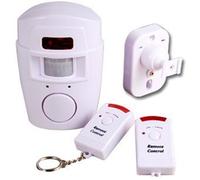 Wireless Pir Motion Sensor - Alarm & Alert Kit with 2 Remote Controls | For Home, Garden Shed, Garage, Caravan & Motorhome | Battery Powered Motion Sensing Security Wireless Pir Alarm - White