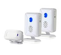 Wireless PIR Motion Sensor Home Store Welcome Buzzer Commercial Door Entry Security Alert for Business Mailbox, Caregiver Reminder for Elderly (1 Sensor & 2 Doorbells)