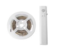 Wireless PIR Motion Sensor Strip Light 1.2M 45 LED Battery Operated Wardrobe Cabinet Under Bed Night Lamp