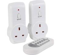 Status Remote Control Socket SREMSOC2PK3 White 13A UK Energy Saving Pack of 2