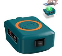 Wireless Portable Charger for Bosch Professional 18V System GBA Li-ion Battery, 15W Fast Phone Charger with USB-B&USB-C Output Charger Charging Smartphones Compatible with iPhone 16/15/14/13/12 Series