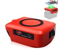 Wireless Portable Charger for Einhell 18V Power X Change Li-ion Battery, 15W Fast Phone Charger, Compatible with iPhone & Sam Sung 16/15/14/13/12 Series Station Adapter with USB and Type-C