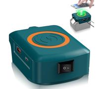 Wireless Portable Charger for Makita 18V Li-ion Battery, 15W Fast Phone Charger with USB-B & USB-C Output Charger Charging Smartphones Compatible with iPhone 16/15/14/13/12 Series