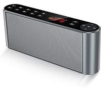 Wireless Portable Speaker, Bluetooth Speaker, Dual Drivers MP3 Players FM Radio Stereo With HD Sound, Built-in Microphone, High Definition Audio,Silver