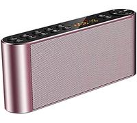 Wireless Portable Speaker Bluetooth Speaker Dual Drivers MP3 Players FM Radio Stereo With HD Sound,Built-in Microphone,High Definition Audio And Enhanced Bass,Pink