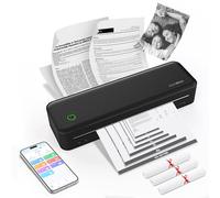 Wireless Portable Thermal Printer for Travel - Bluetooth Inkless Mini Printer w/ 300DPI , Supports 8.5" x 11" US Letter, Legal, A4 & A5 Paper - Compatible w/ Android, iOS, Laptop for Home, Office Use