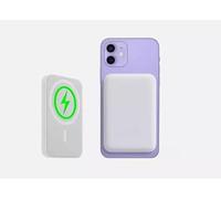 Wireless Power Bank, 5000mAh Magnetic Compact Portable Charger, Fast Charging, Skin-Friendly & Durable, Slim, External Battery Pack, Compatible with Apple iPhone 16/15/14/13/12 Mini/Plus/Pro/Pro Max