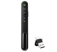 Wireless Presentation Clicker with Laser Pointer, Bluetooth Dual Mode USB Presenter Remote Control for PowerPoint, Slide Advancer Clicker for Laptop Computer