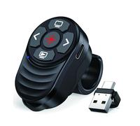 Wireless Presenter PPT Remote Control - Finger Ring Pointer Clicker with USB & Type-C Receiver, Compatible with Windows, iOS, Linux & Android, Ideal for Conference Meetings & Classroom Presentations