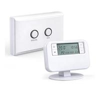 Wireless Programmable Thermostat, Save 10-15% Energy & Wireless Flexibility, Support Temperature Programming, Smart Heating Management, and Promotes Energy Savings.