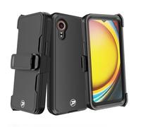 Wireless ProTech Case Compatible with Samsung Galaxy XCover 7 Phone Model SM-G556B, Heavy Duty Belt Clip Holster with Rugged Triple Layer TPU and PC Smooth Case Combo (Black/Black)