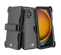 Wireless ProTech Case Compatible with Samsung Galaxy XCover7 PRO Phone Model SM-G766, Heavy Duty Belt Clip Holster with Rugged Triple Layer TPU and PC Lined Case Combo (Black/Black)