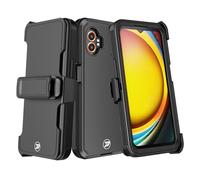 Wireless ProTech Case Compatible with Samsung Galaxy XCover7 PRO Phone Model SM-G766, Heavy Duty Belt Clip Holster with Rugged Triple Layer TPU and PC Smooth Case Combo (Black/Black)