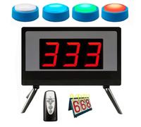 Wireless Quiz Answer Buzzer, Fun Talking Button System, with Scoreboard and Remote, ideal for Game Shows School Contests Classroom Activities Party Quizzes and Home Game Play(4 Group)