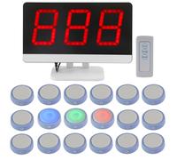 Wireless Quiz Answer Buzzer System for Game Shows, Trivia Nights and Contests - 14 Buttons, 328ft Range, Ideal for Family Game Nights and School Activities