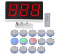 Wireless Quiz Answer Buzzer System, Game Show Buzzer Set with Display, Voice Prompt, Elimination Mode for Classroom Trivia and Party Games, 18 Button Configuration