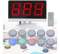 Wireless Quiz Answer Buzzer System with Remote Control, 4 Status Prompt Colors, 3 Answering Modes, Auto-Sleep, for Game Show, Family Game, 6 Buttons