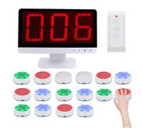Wireless Quiz Answer Game System - Intelligent Game Answer Buzzer with Monitor & Buzzers, 3 Answering Modes, 4 Status Prompt Colors, Ideal for Game Shows & Family Debates