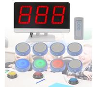 Wireless Quiz Buzzer System, Remote Control with 4 Status Prompt Colors and 3 Answering Modes, Perfect for Game Shows and Family Games