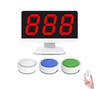 Wireless Quiz Buzzer System with LCD Display, 4 Status Colors & 3 Answering Modes for Classroom Games, Trivia Parties, Family Feud 3 Groups