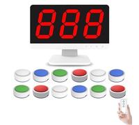 Wireless Quiz Buzzer System with LCD Display and Multiple Answering Modes for Classroom Games and Trivia Parties