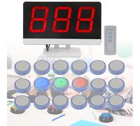 Wireless Quiz Buzzer System with Remote Control, 6 Buttons, 4 Status Prompt Colors, 3 Answering Modes, Auto-Sleep Feature for Game Shows and Family Games