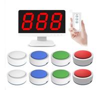 Wireless Quiz Buzzer System with Remote Control, Multiple Answering Modes for Game Shows and Family Games