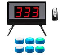 Wireless Quiz Game Buzzer System with LCD Screen, 3-10 Buzzers, 4 Status Colors, 3 Answering Modes, for School Contests and Game Shows