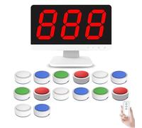 Wireless Quiz Game System, Answer Buzzer with 1 Monitor and 3-16 Buzzers, Multiple Modes, Great for School Contest and Party Quiz