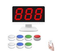 Wireless Quiz Game System, Game Answer Buzzer Set with 3-16 Answer Buttons, Intelligent Debater with 4 Status Colors and 3 Answering Modes for School or Party Quiz