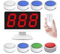 Wireless Quiz Game System, Wireless Quiz Answer Game Buzzer With 4/6/8/10 Buzzers & Monitor, 4 Status Colors & 3 Answering Modes, For Game Shows, School Contests, Party Quizzes 8 groups