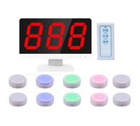 Wireless Quiz Game System with 10 Buzzers, Intelligent Buzzer System for Game Show, School Contest, Party Fun, Add Up to 32 Buttons with Remote Control
