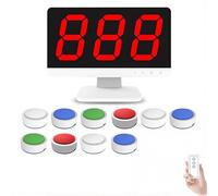 Wireless Quiz Game System with 10 Buzzers & Monitor, Long Range Buzzer System with 4 LED Status Colors & 3 Answering Modes for School Contests & Party Quizzes 20 groups