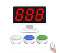 Wireless Quiz Game System with 10 Buzzers & Monitor, Long Range Buzzer System with 4 LED Status Colors & 3 Answering Modes for Classroom, Party, and Trivia Games