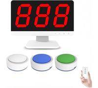 Wireless Quiz Game System with 10 Buzzers & Monitor, Long Range Buzzer System with 4 LED Status Colors & 3 Answering Modes for School Contests & Party Quizzes 3 groups