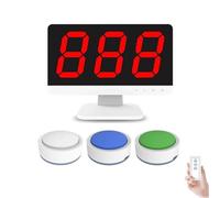 Wireless Quiz Game System with 16 Buzzers, Monitor, 4 Status Colors, 3 Answering Modes, Ideal for Educational Contests and Interactive Quizzes