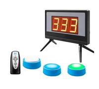 Wireless Quiz Game System with Answer Buzzers and Monitor, Remote Control, Set Time Limit from 1-999 Seconds, Ideal for Game Shows and School Contests