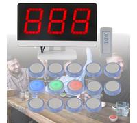 Wireless Quiz Game System with Buzzers and Monitor, Multiple Answering Modes, Interactive Status Lights, for School Contests, Party Quizzes, Classroom Games, Family Game Night