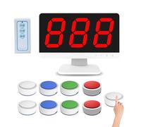 Wireless Quiz Game System with LCD Screen, 3-16 Answer Buzzers, Multiple Answering Modes for Game Shows and Contests
