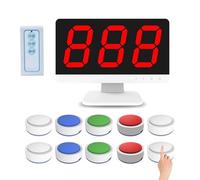 Wireless Quiz Game System with LCD Screen, 3-16 Buzzers, 4 Status Prompt Colors, 3 Answering Modes for Game Shows, School Contests, and Party Quizzes (9 Groups)