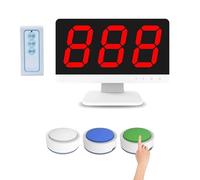 Wireless Quiz Game System with LCD Screen and 3-16 Buzzers, 4 Status Prompt Colors, 3 Answering Modes for Game Shows, School Contests, and Party Quizzes (9 Groups)