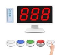 Wireless Quiz Game System with LCD Screen and Buzzers - Game Answer Buzzer Set for Game Shows, School Contests, and Party Quizzes (9 Groups, 3 Answering Modes)