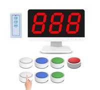 Wireless Quiz Game System with LCD Screen - Game Answer Buzzer Set with 3-16 Buzzers and 4 Status Prompt Colors for Game Shows, School Contests, and Party Quizzes