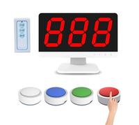 Wireless Quiz Game System with LCD Screen, Multiple Buzzers, Status Colors, and Answering Modes for Interactive Contests and Parties