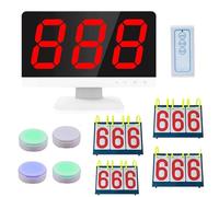 Wireless Quiz Game System with Remote Control, 3 Answer Modes, Up to 32 Buttons, Auto-Sleep, 6 Scoreboards & Buzzers for Game Shows & Educational Use