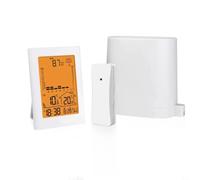 Wireless Rain Gauge LCD Digital Weather Station with Real-Time Rainfall Measurement, 6-Hour for trend Graph, Historical Data Record for Indoor for Outdoor Use, Power Loss Memory