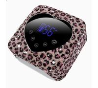Wireless Rechargeable UV LED Nail Lamp - Heart-Shaped Rhinestone, Pedicure Tool, Reversible Display, Voice Prompt, Multi-Timer (10-99s)(Multi-Colored)